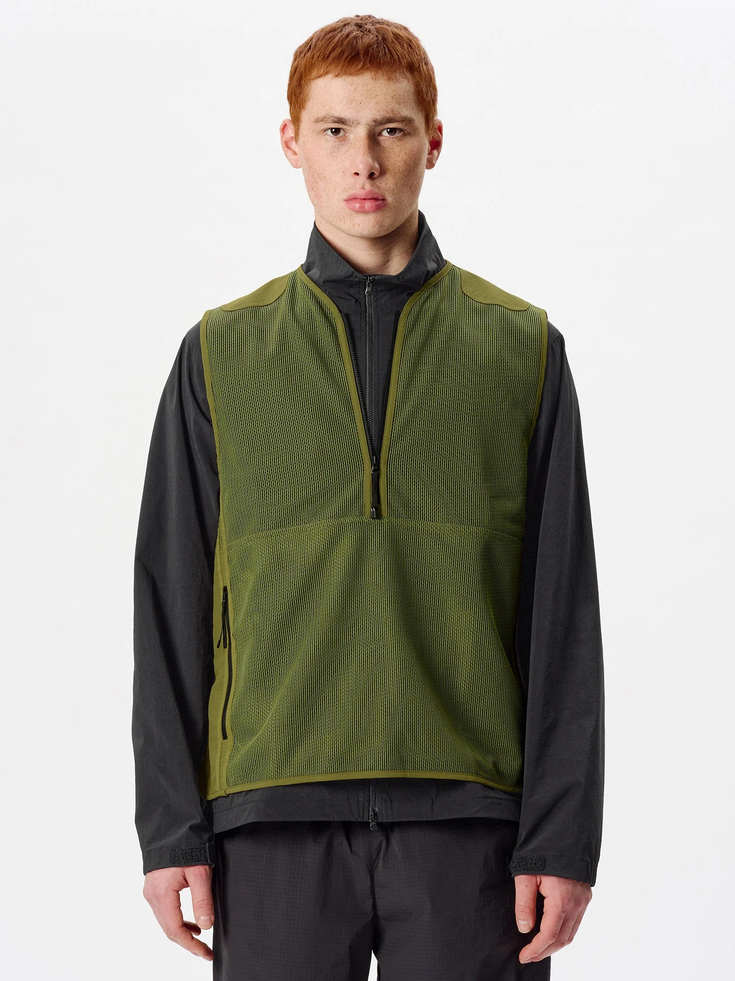 Tonalith Mesh Half Zip Vest