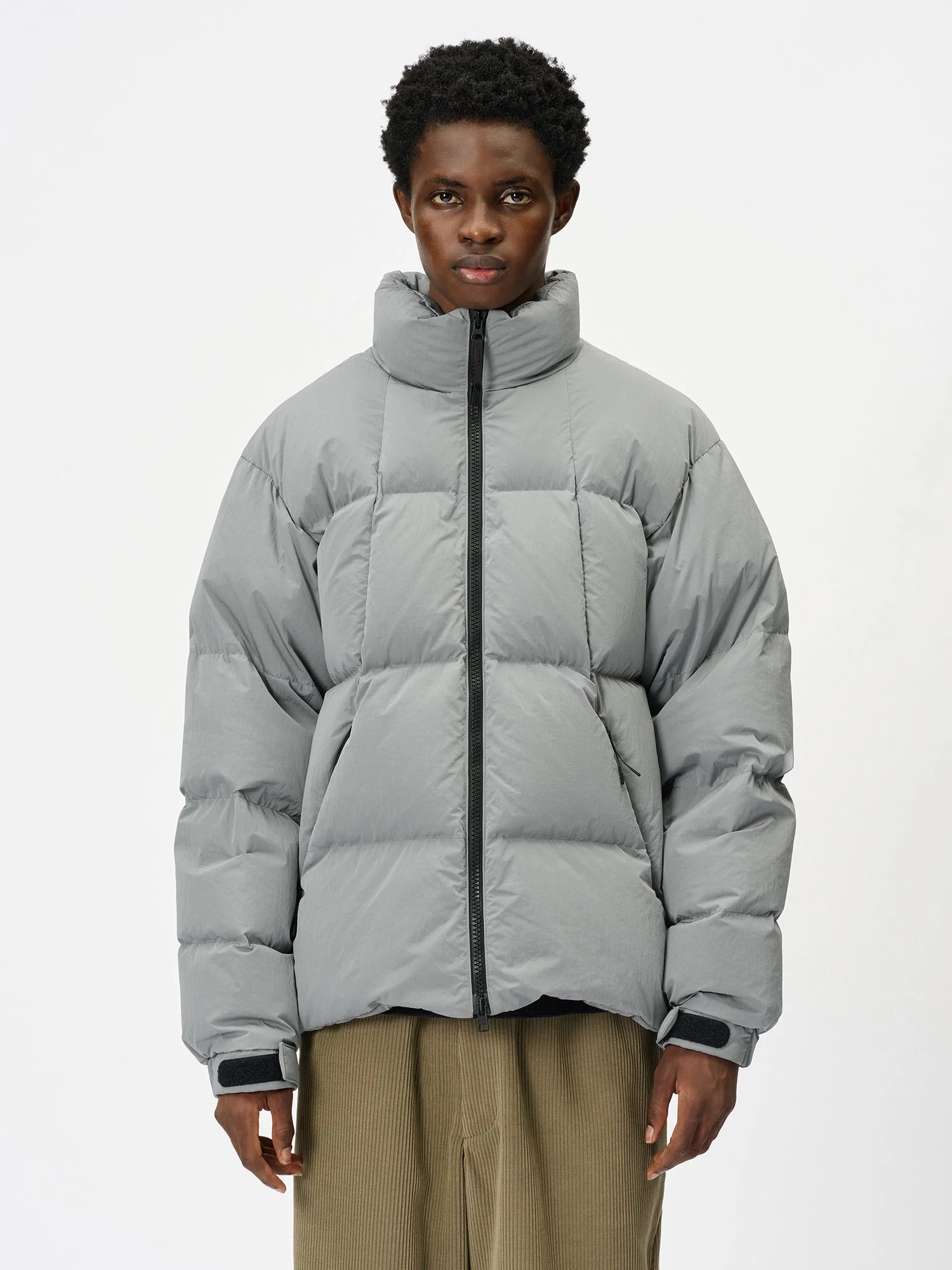 Dope Dyed Ripple Nylon Down Jacket