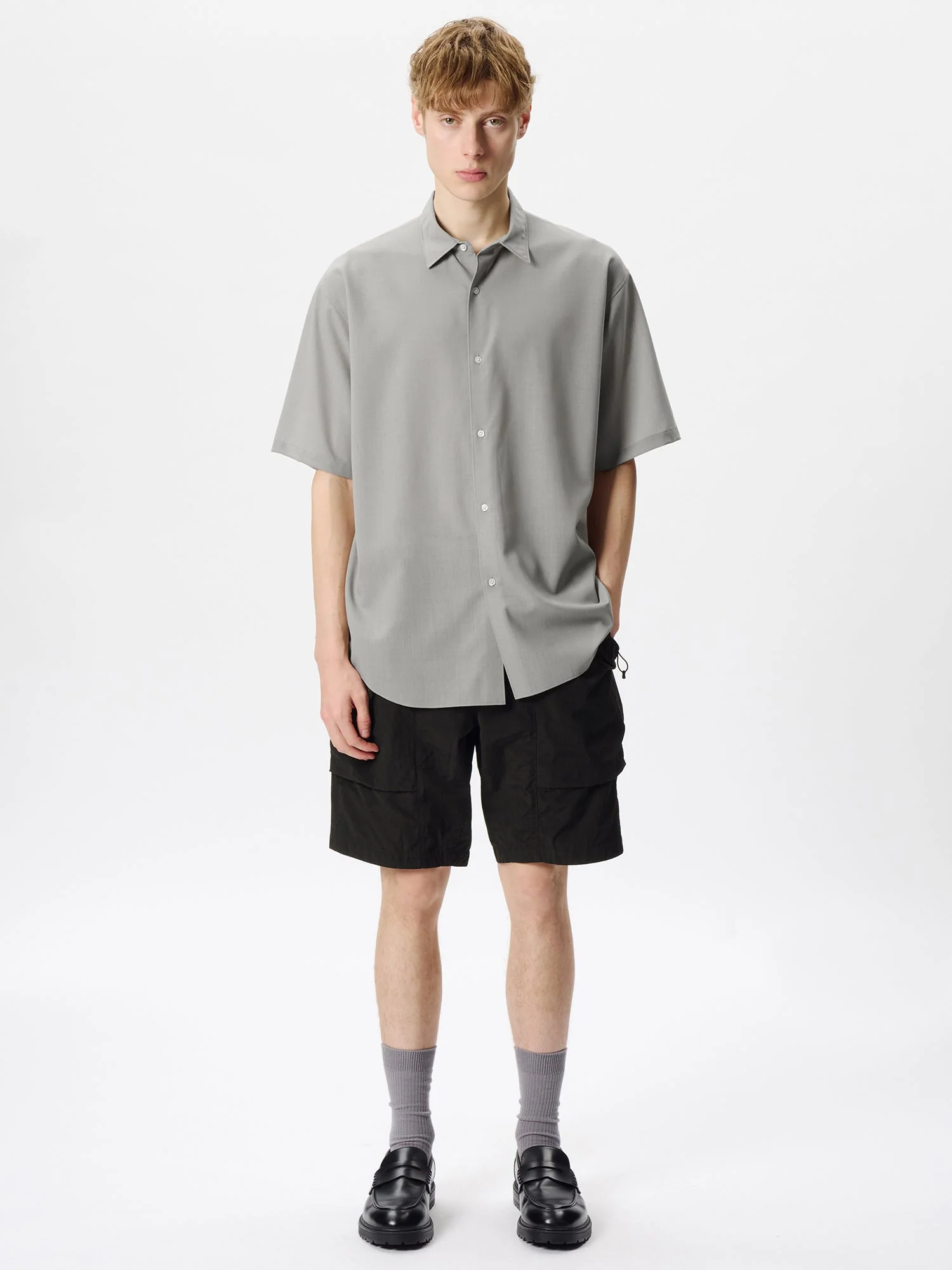 High Twisted Wool Relax S/S Shirt - Image 4