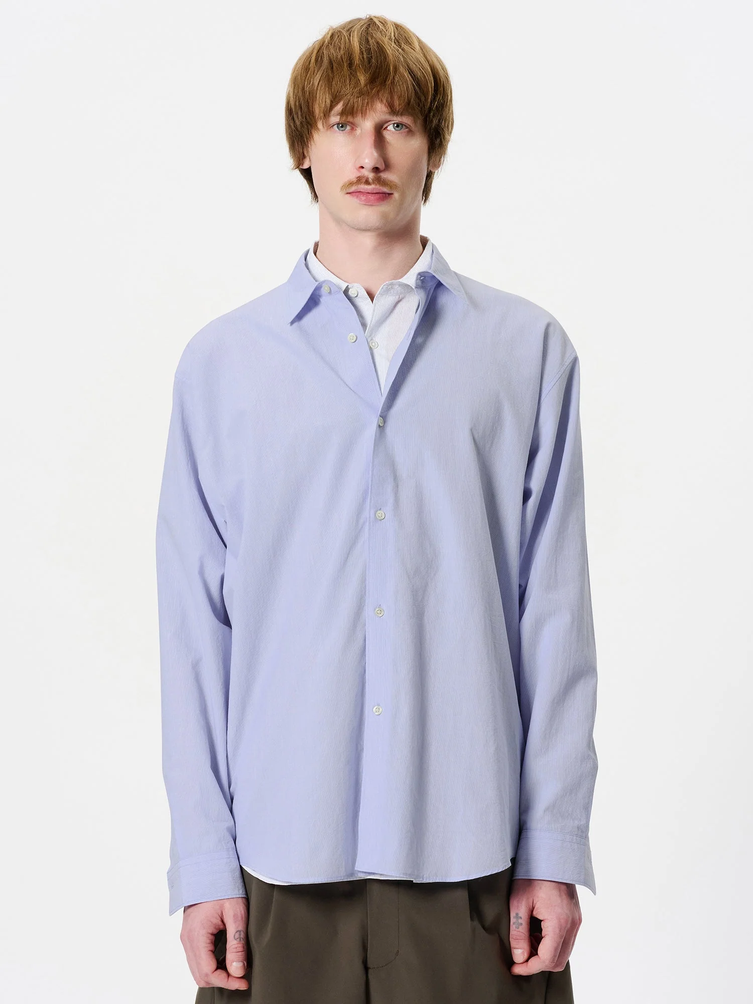 Fine Cotton Seersucker Striped Shirt