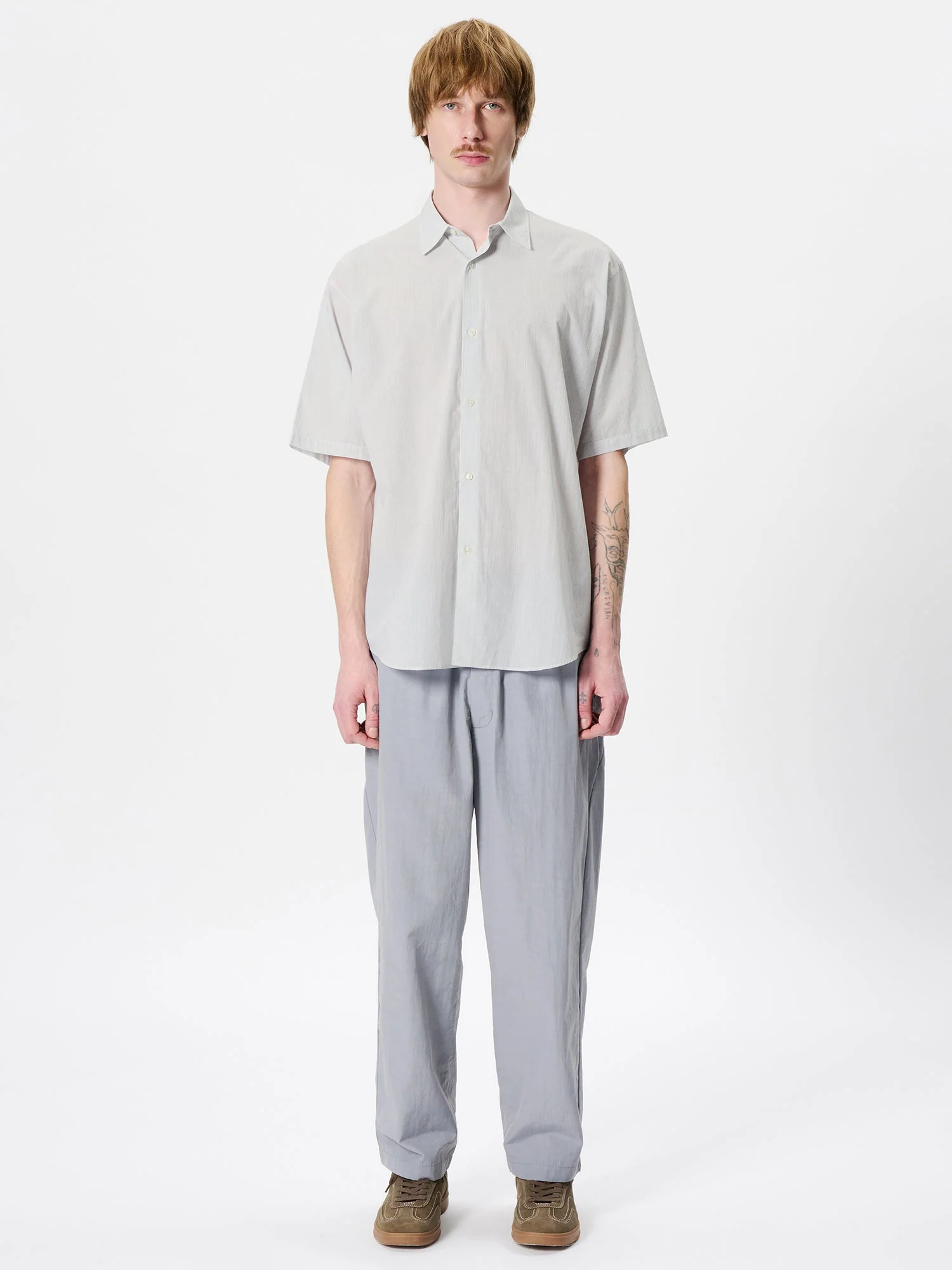 Fine Cotton Seersucker Striped S/S Shirt - Image 4