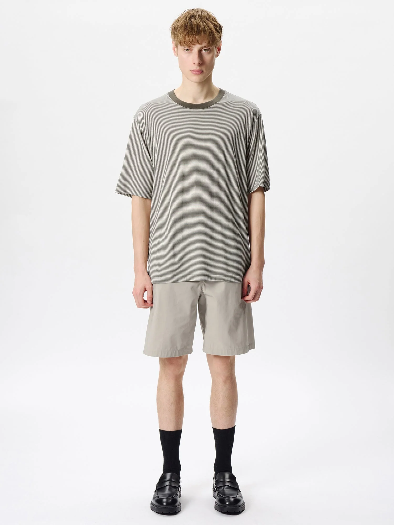 Striped Wool x Lyocell Jersey T-shirt - Image 4