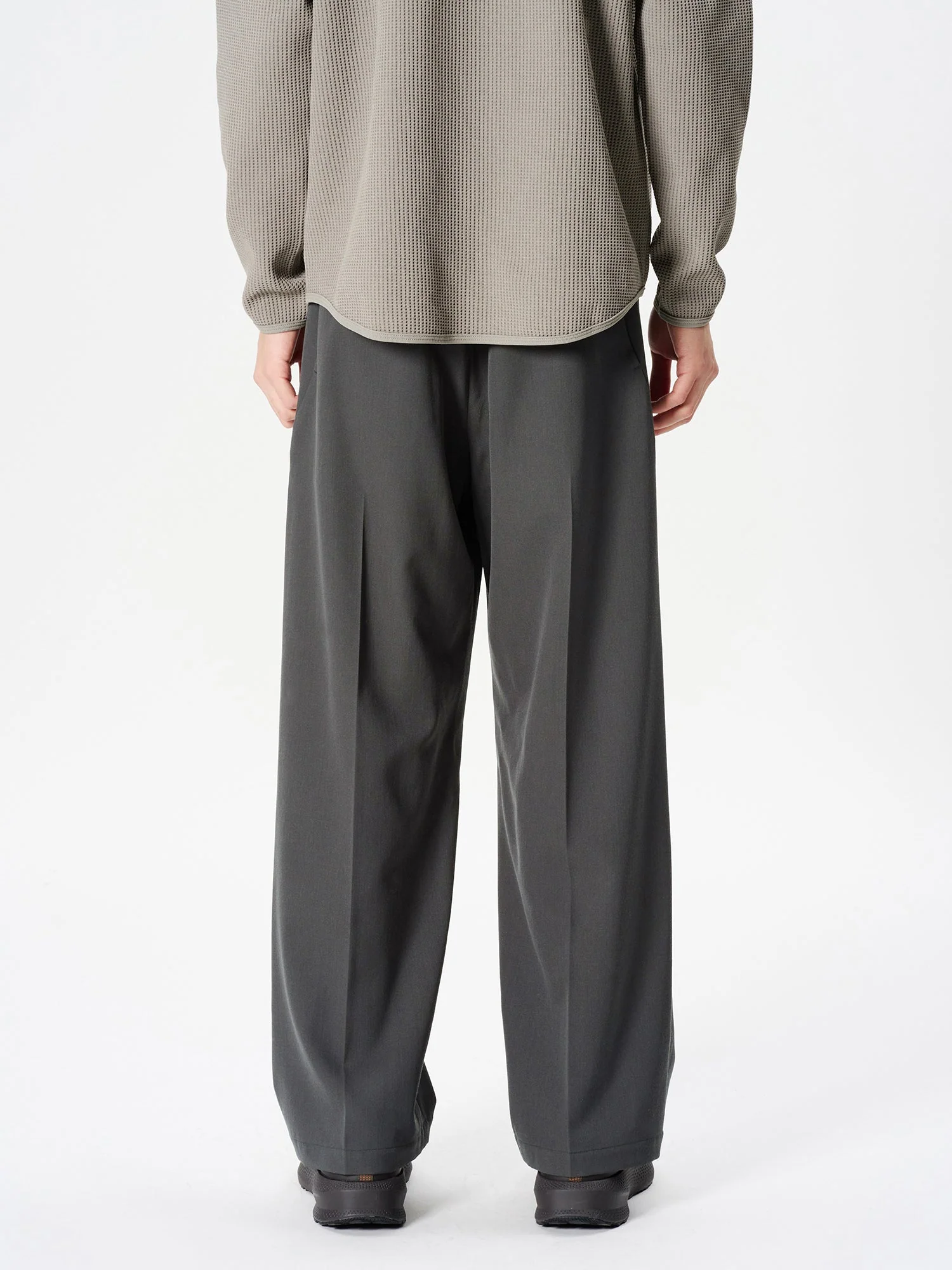 One Tuck Straight Wool Pants - Image 6
